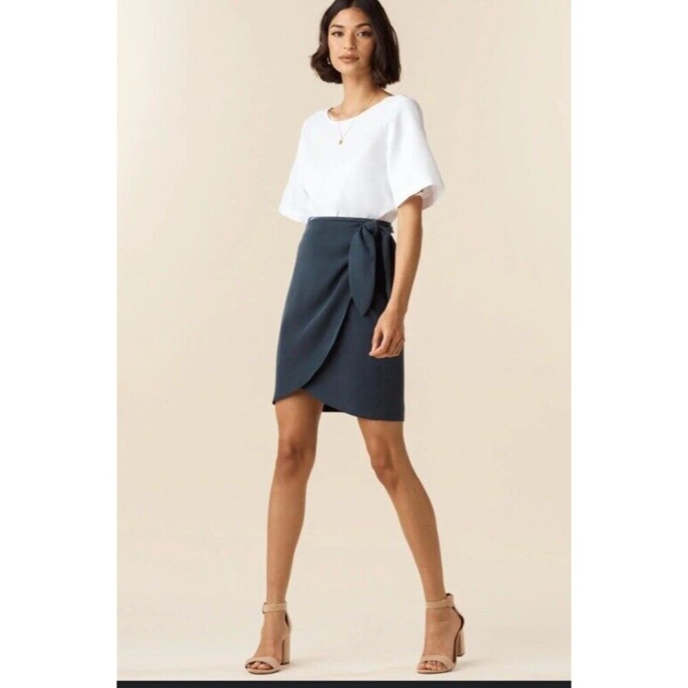 Vetta The Two Piece Wrap Skort SkirtAnd Shorts Size L Navy Blue Capsule